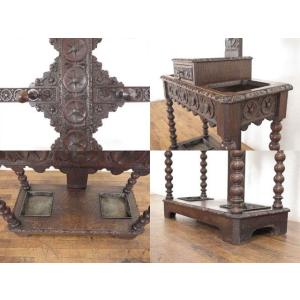 ホールスタンド イギリス アンティーク家具 彫...の詳細画像5
