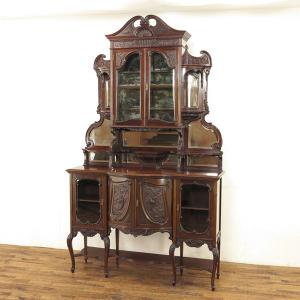 葡萄彫刻キャビネット1900年頃 フランスアンティーク家具 アール