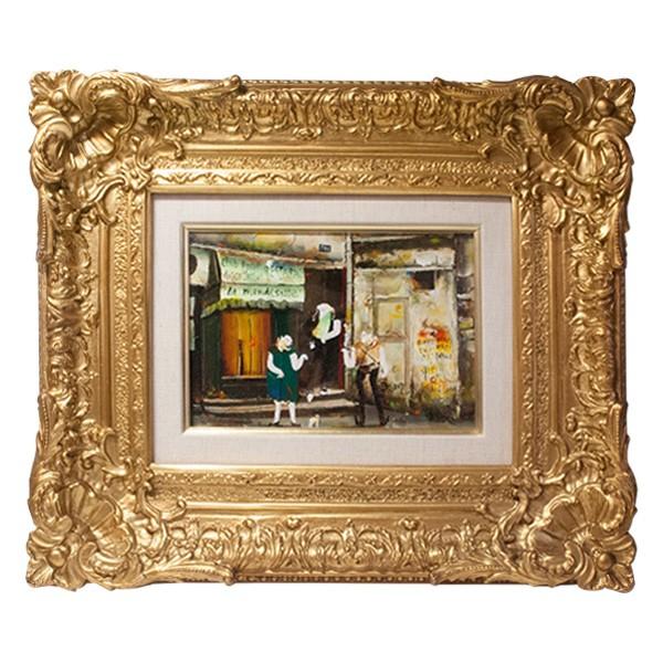 谷本ためひろ　「パリ下町好日」　油彩　SM号