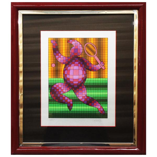 ヴィクトル・ヴァザルリ Victor Vasarely ザ・テニス・プレイヤー シルクスクリーン セ...