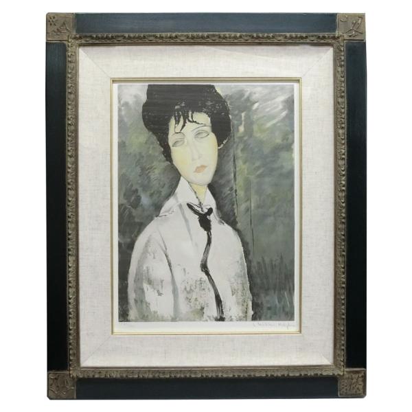 アメデオ・モディリアーニ　「黒いネクタイの女」　リトグラフ　　p-151