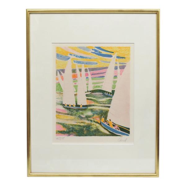 カレル  Jacques Carel リトグラフ　195/275　パリ画家　　　p-157