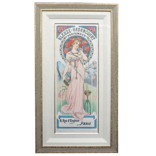 アルフォンス・ミュシャ　「ブルーゼ・ハダンコート・パフューマー」　リトグラフ 額装 141/300