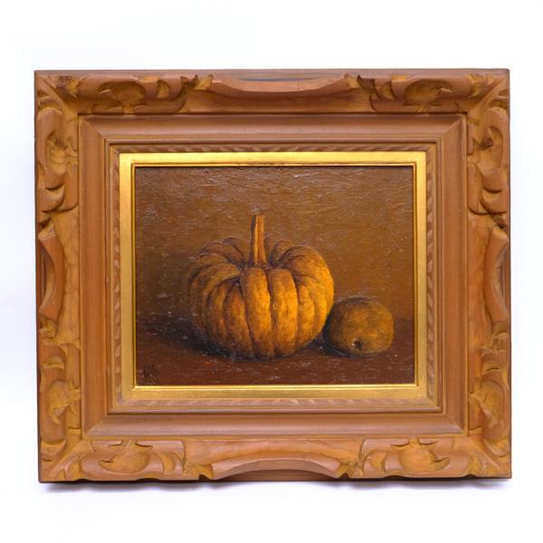 磯部則男　静物画　油彩　F3号　肉筆 額装 P-200