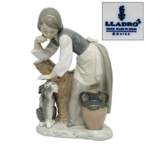 リヤドロ（lladro） DAISA フィギュリン CARESS AND REST　Petting Dog　陶器人形　t-093｜antiquesjikoh