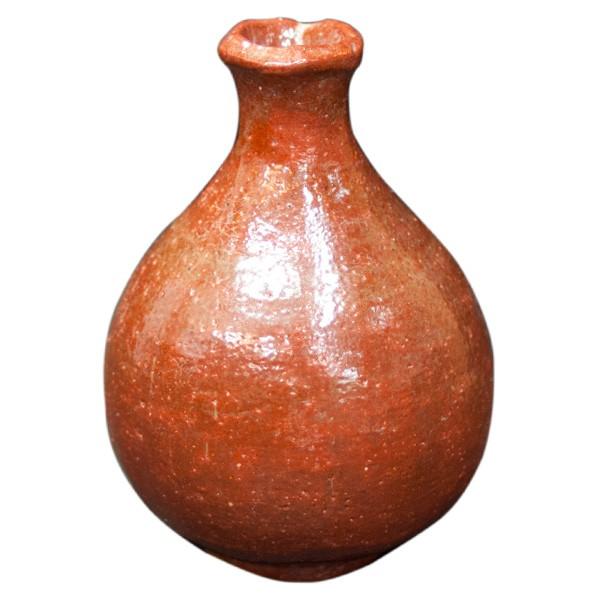 本阿弥光隆　赤　徳利　本阿弥窯