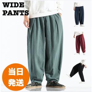 ワイドパンツ メンズ ゆったり 夏 ポケット 大きめ