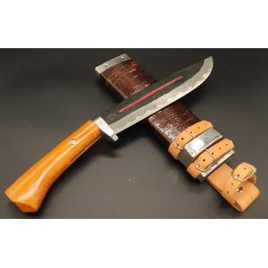 剣鉈23 白2鋼 8・5寸 265mm 磨き仕上げ 両刃 止め刺し : 山林刃物