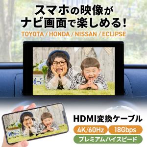 トヨタ シエンタ HDMI Eタイプ 変換 ディスプレイオーディオ ケーブル コード 車用 カーナビでyoutubeを見る 車で見る 車 カーナビ用 ミラーリング スマホ