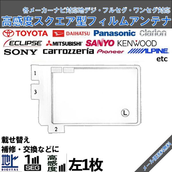 高感度スクエア型 フィルムアンテナ カロッツェリア 2009年 AVIC-MRZ088 用 左1枚交...