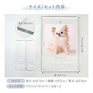 ペット 位牌 アクリル 写真入り メモリアル ...の詳細画像4
