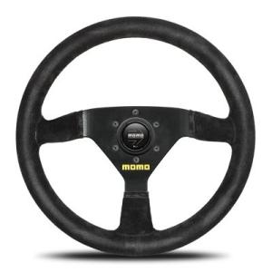 MOMO V6 ステアリング  35 正規品 MOMO ステアリング V6 ブラックレザー 35φ (348mm