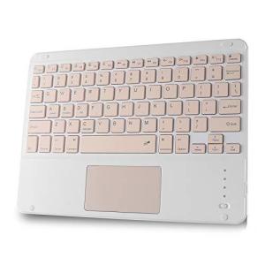 ワイヤレスキーボード タッチパッド付き USB充電式 無線 省エネ