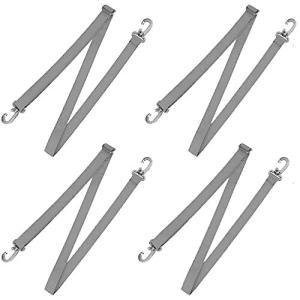 JETEDCショルダーストラップ Dリング付きバッグの150 cm調節可能なショルダーバッグストラップの交換 Black-4pcs 3.8*150