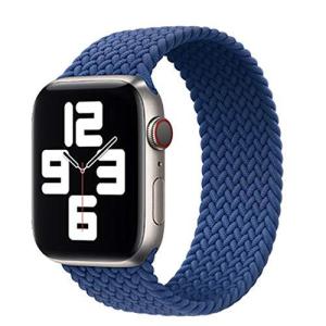 Apple watch バンド ブレイデッドソロループ 編組バンド コンパチブル スポーツバンド 交換ベルト Apple watch 7バンド柔らかい