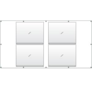 ���O�^�H���Ǘ��[���[�V�[�g�@�t�F���X�|�P�b�g�@400�~500�W�� 2���p�@900�~1740mm 383-761