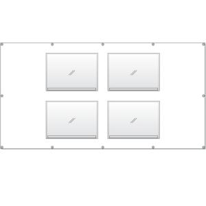 ���O�^�H���Ǘ��[���[�V�[�g�@�t�F���X�|�P�b�g�@A3���~�l�[�g�W�� 4���p�@900�~1740mm 383-781