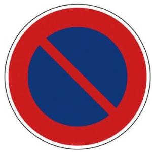 ユニット 路面表示シート　駐車禁止 反射 600φ 835-005｜anzen-signshop