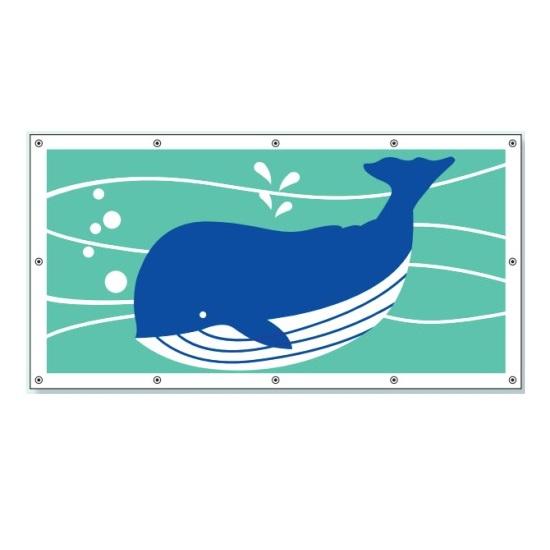 フェンスシート　安全水族館 10枚セット　ガードフェンス用　イメージアップ用品 900×1740mm...