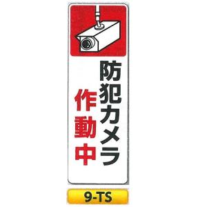 つくし工房 防犯カメラ作動中 標識 ステッカー 9-TS｜anzen-signshop