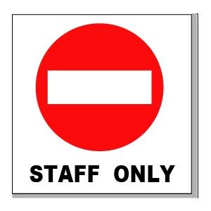 �֌W�҈ȊO�i���֎~�@STAFF ONLY�@�s�N�g�T�C���@150�~150mm �v���X�`�b�N��(���ʃe�[�v�t)�y����300�~�@�䂤�p�P�b�g�Ή��z