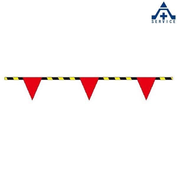 372-73 トラロープ付 三角旗 旗9連 区画整理 バリケード 標識ロープ 工事現場 注意喚起 