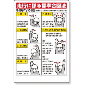 クレーン・玉掛関係標識 玉掛関係標識 走行に係る標準合図法｜327-34｜anzh