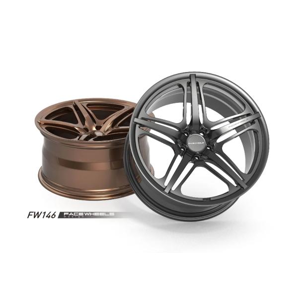 【鍛造】FACE WHEELS　FW146　FORGED 1PCホイール18インチ（フェイスホイール...