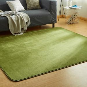 カーペット ラグ 洗える 滑り止め付 防ダニ 抗菌 防臭 185×185cm 10色選べる 1年中使えるタイプ 床暖房 ホットカーペット対応