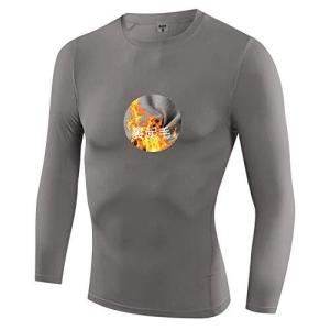 Sillictor スポーツ トップス メンズ 長袖 冬用 裏起毛 アンダー シャツ コンプレッション ウェア  yc1021グレー S