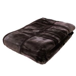 毛布 衿付き２枚合わせ ダブルサイズ 180×210cm 217DK11D (ブラウン)の商品画像