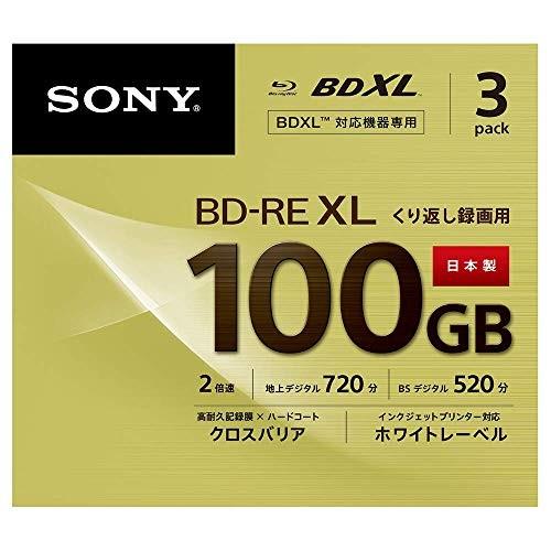 SONY ビデオ用ブルーレイディスク (3枚パック) 日本製 3BNE3VCPS2(BD-RE 3層...