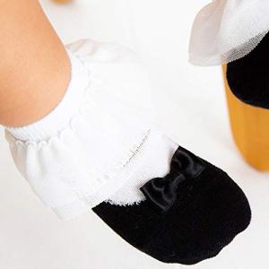 1312271 POP UP SOX チュールフリルのバレエシューズ風ソックス XS (9-12cm) ポップアップソックス (クロ)の商品画像