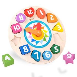 時計 おもちゃ 知育 数字 型はめパズル 赤ちゃん 木製 数遊び 時間 知育玩具 3歳 [クラシックワールド チクタク時計 ](CL3655)｜aobashop