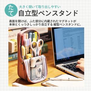 ペンケース 大容量 筆箱 立てられる 自立 ス...の詳細画像1