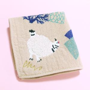 ハンカチ 雷鳥 moritaMiW ライチョウ ガーゼ パイル モコモコドウブツハンカチ 送料200円 1万円以上送料無料