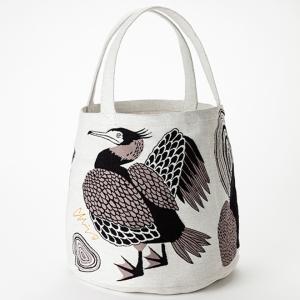 トートバッグ 川ほとりのニンマリのウたち moritaMiW 綿100% 川鵜 マザーズバッグ 送料200円 1万円以上送料無料