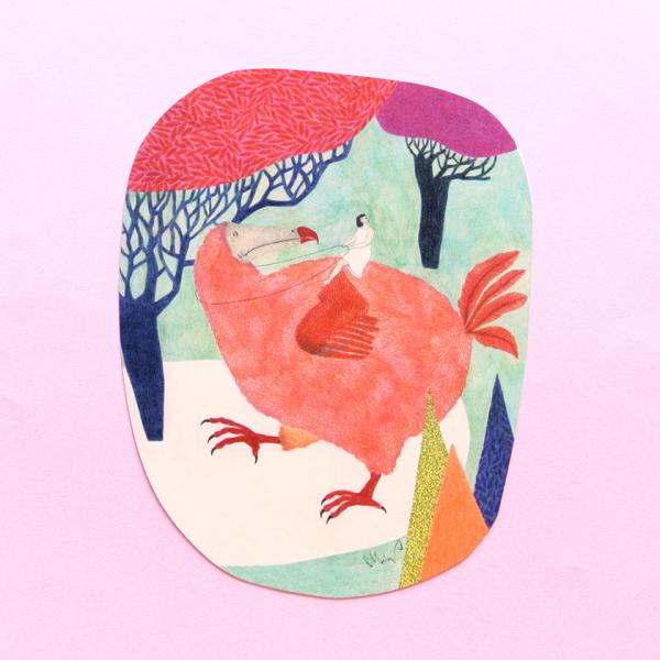 ポストカード ドードー あの日を歩く moritaMiW 絵葉書 ミニポスター 送料200円 1万円...