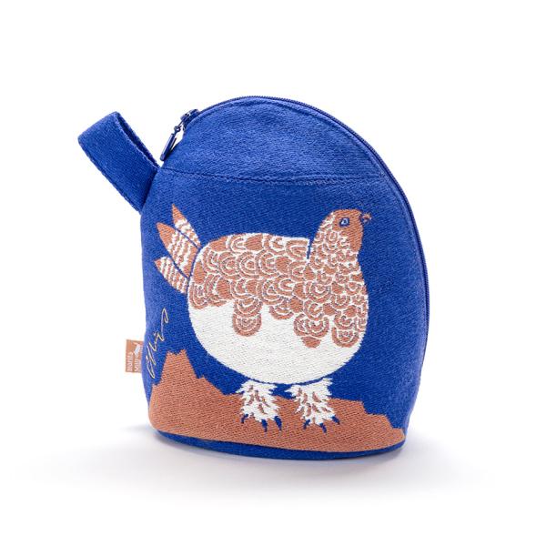 マチつきポーチ 雷鳥 moritaMiW 綿100% 春に呼ぶツガイライチョウ 送料200円 1万円...