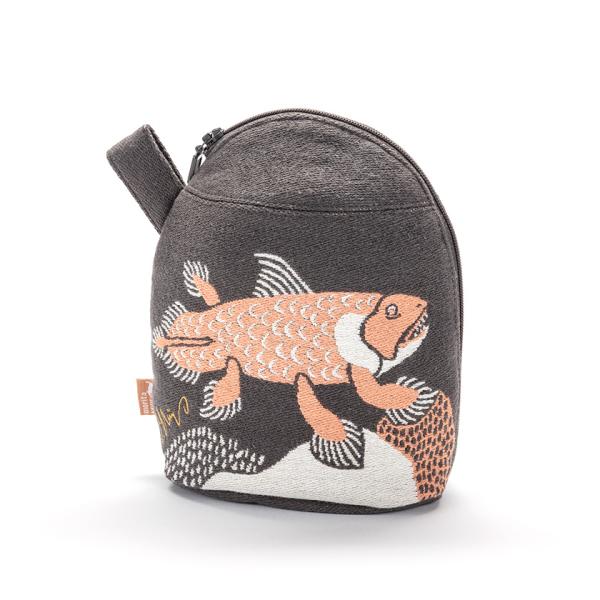 マチつきポーチ シーラカンス moritaMiW 綿100% 海林を愉しむシーラカンス 送料200円...