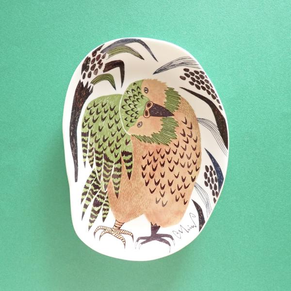 小皿  果実の庭のカカポ moritaMiW フクロウオウム 化粧箱入り 送料200円 1万円以上送...