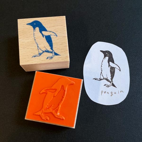 再入荷 ウッドマウントスタンプ アデリーペンギン nemunoki paper item 送料200...