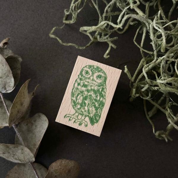 再入荷 ウッドマウントスタンプ コキンメフクロウ nemunoki paper item 送料200...