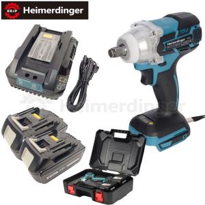 インパクトレンチ セット 防滴 防塵 全て マキタ  互換 本体+6.0Ah電池ｘ2個+急速充電器+ケース ブラシレス 国内正規品 18V Heimerdinger 送料無料｜aoderi