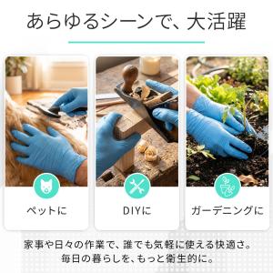 ニトリル手袋 50枚 使い捨て 白 黒 青 抗...の詳細画像2