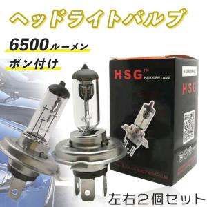 ヘッドライトバルブ 左右2個セット HI/LO切り替え ハロゲンバルブ H4バルブ 12ボルト用 60/55W P43T｜aoderi