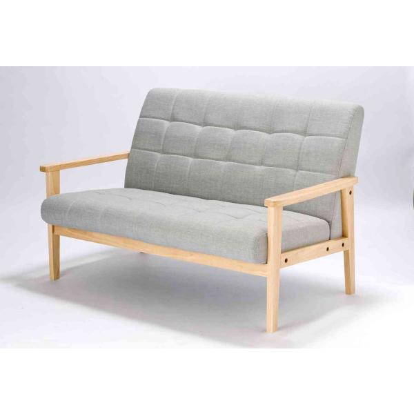 ラニット２Pソファ布グレー 家具 インテリア 4573321191864 RK-1220-2P(FG...