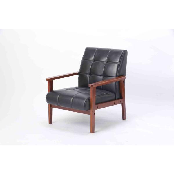 ラニット１Pソファブラック 家具 インテリア 4573321192830 RK-650-1P(BK)...