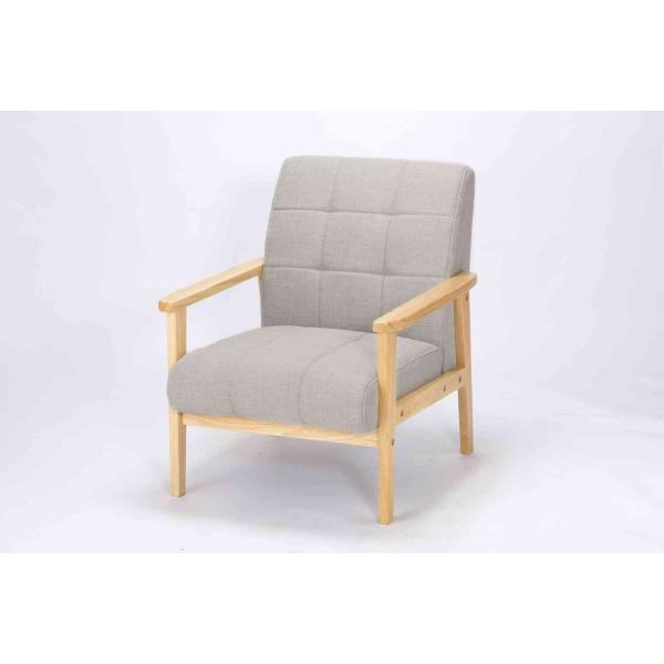 ラニット１Pソファ布グレー 家具 インテリア 4573321191857 RK-650-1P(FGR...