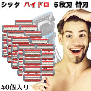 シック 替刃 カミソリ ハイドロ 髭剃り HYDRO 5枚刃 プレミアム 極 KIWAMI 替刃互換品 40個 schick 送料無料｜aoderi